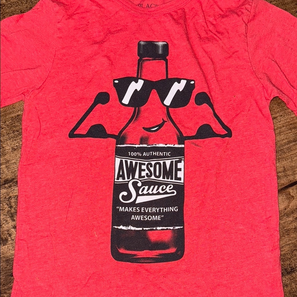 The Children's Place Red Awesome Sauce Tee